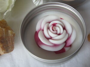 Bougie Bte Alu Rose